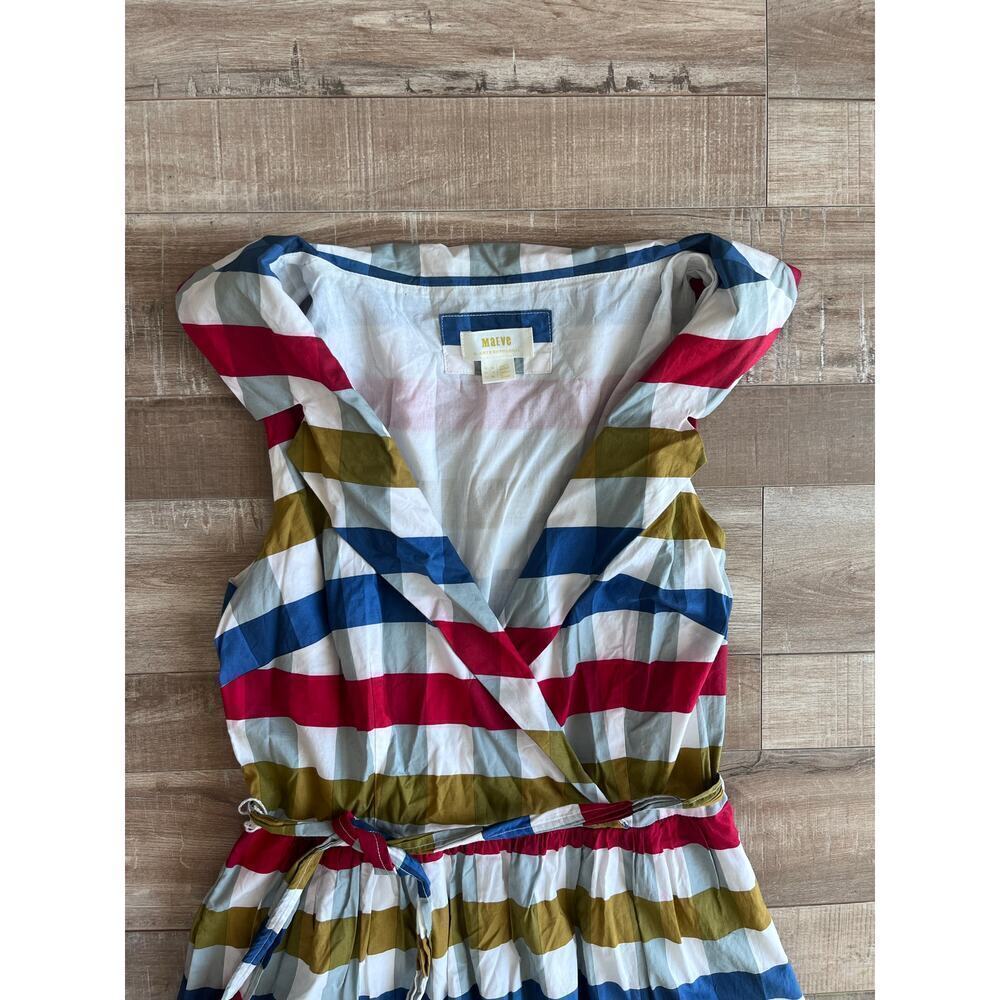Anthropologie Maeve Cricket Club Plaid Gingham Collar Dress Size 6 - Picture 2 of 8